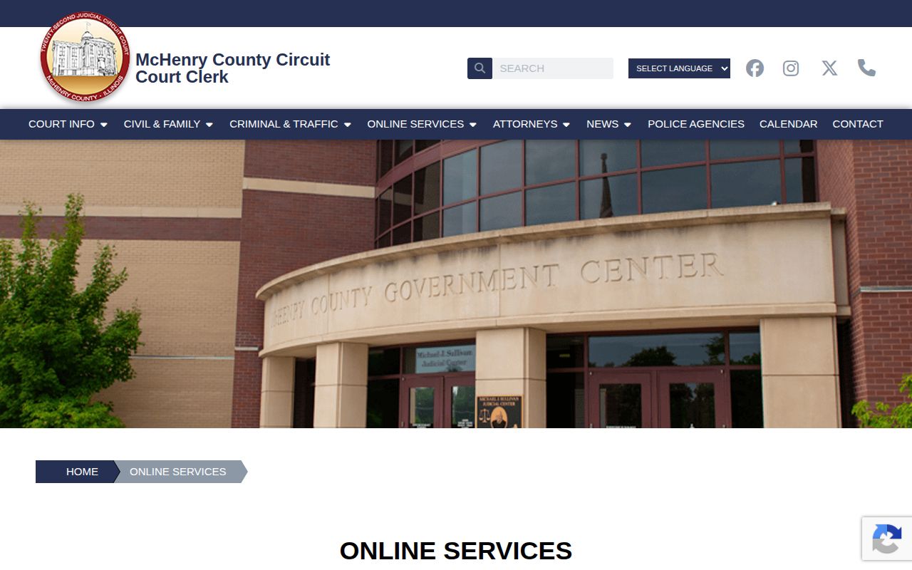 McHenry County Circuit Clerk arrest case and court record services